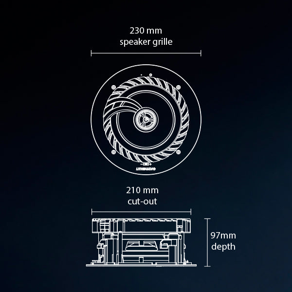 Lithe Audio - 6.5" (IP44 Bathroom) Bluetooth 5 Ceiling Speaker (03210, Single)