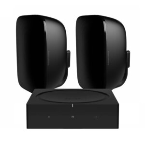SONOS AMP WITH B&W AM-1 OUTDOOR SPEAKERS